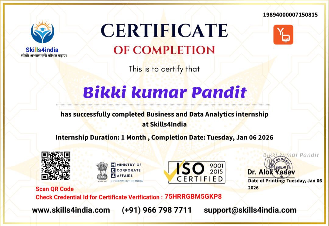 Sample Certificate
